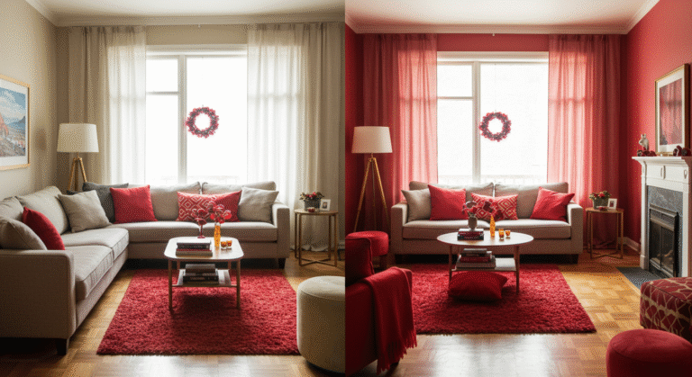 Before and After: How I Gave My Living Room a Cherry Red Makeover