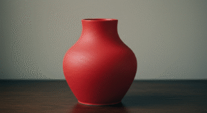 Red Ceramic Vase